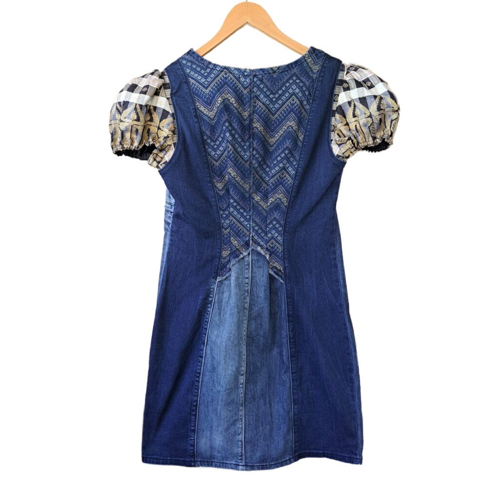 Desigual Upcycled Elda Denim Patchwork Dress Size… - image 2